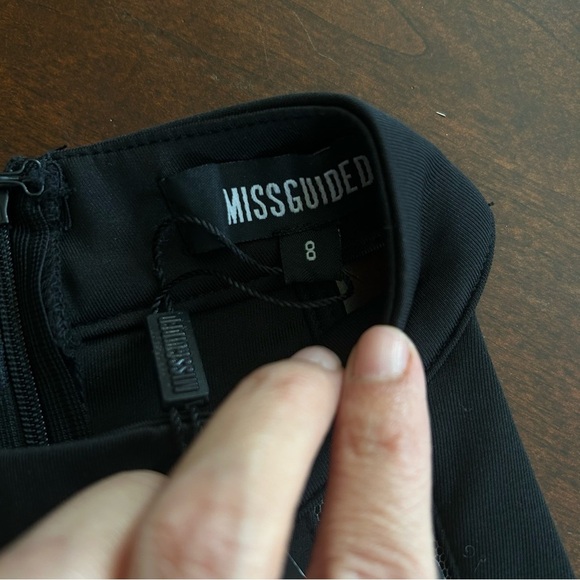 Missguided | Halter Bodycon Dress with Mesh Trim - Picture 6 of 8